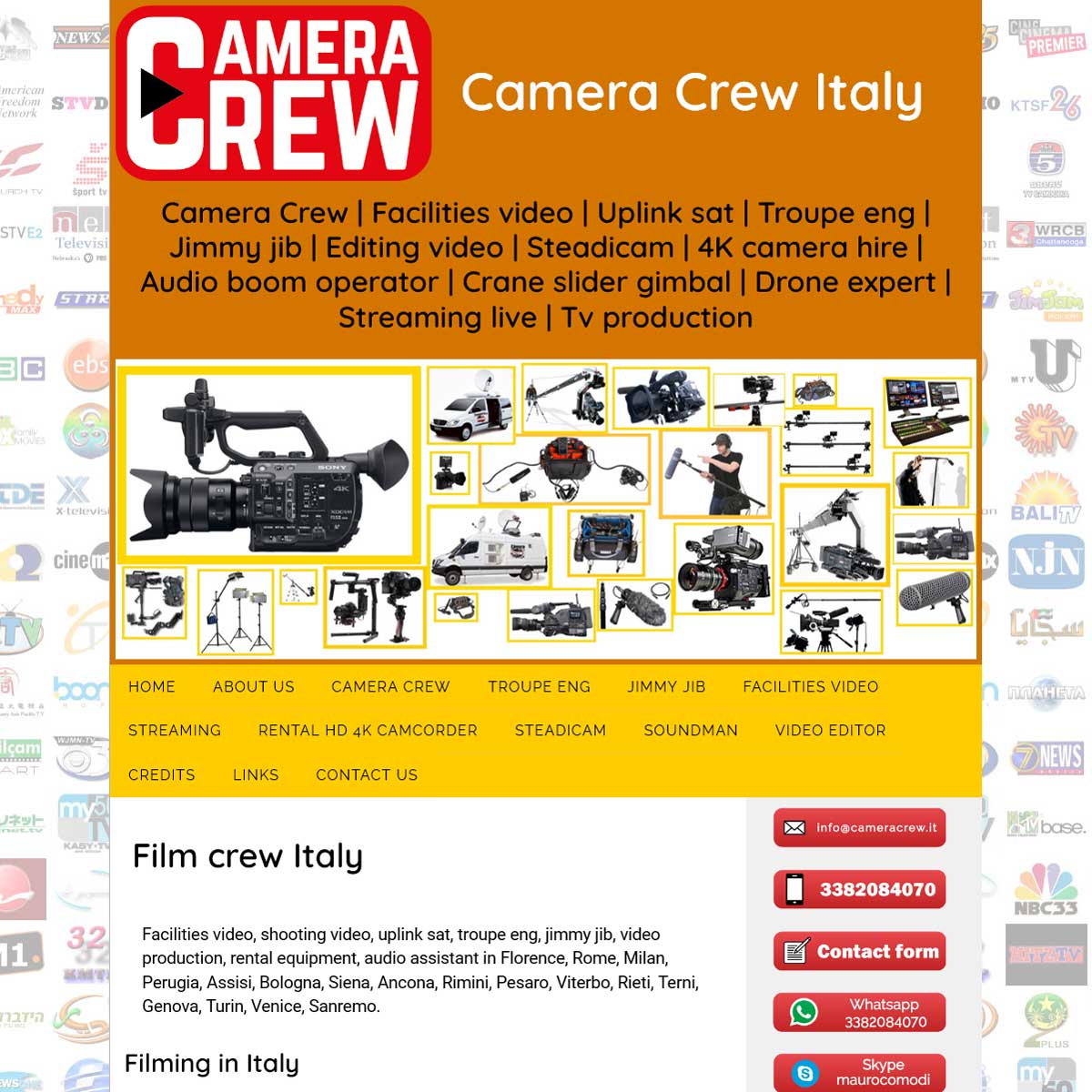 Camera crew Italy